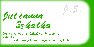 julianna szkalka business card